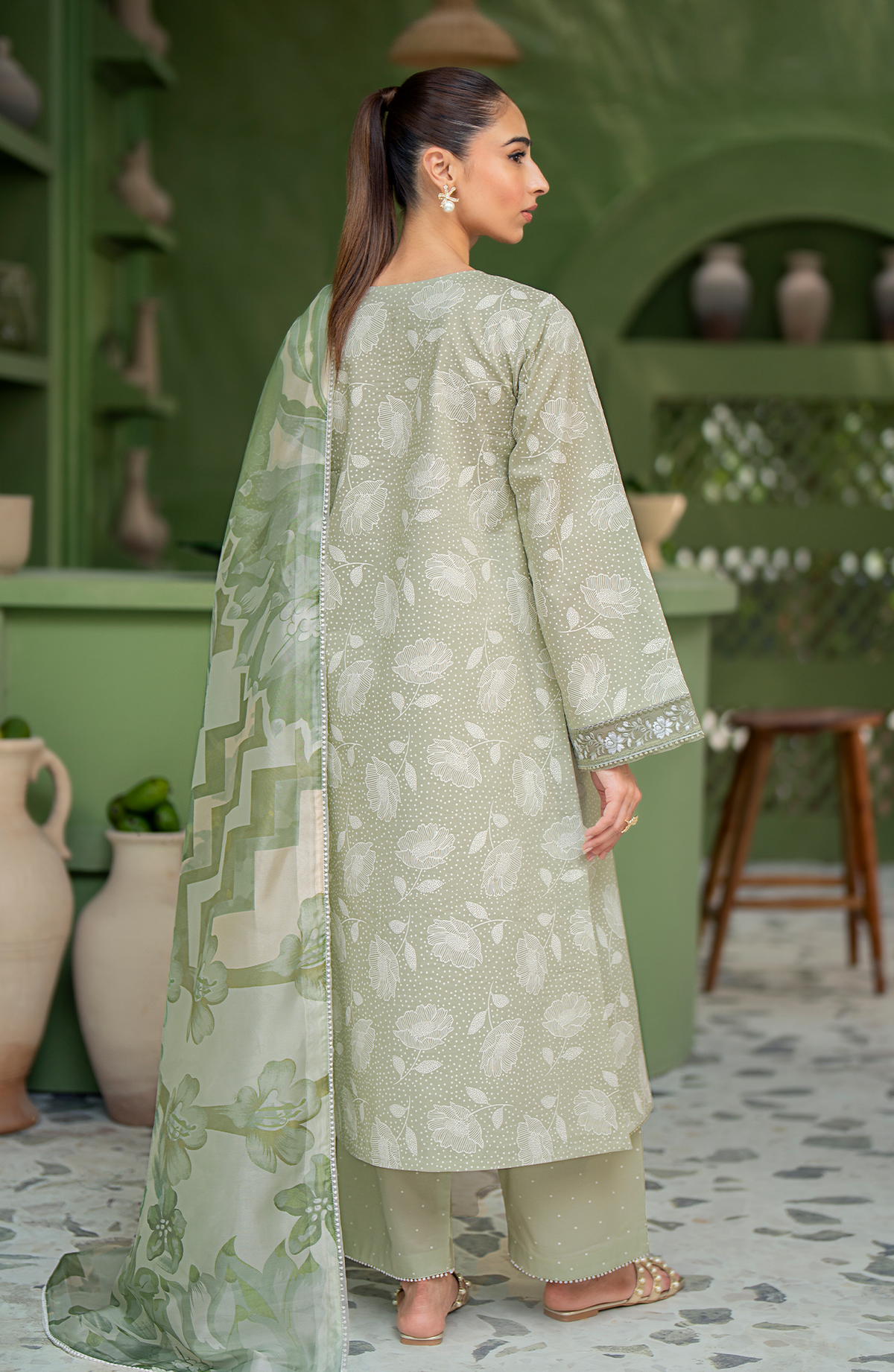 Seran | Artisan Lawn 25 | PISTACHE by Seran - Designer Dress - Type: Ladies Clothes - Available at Libayah - 100% Original