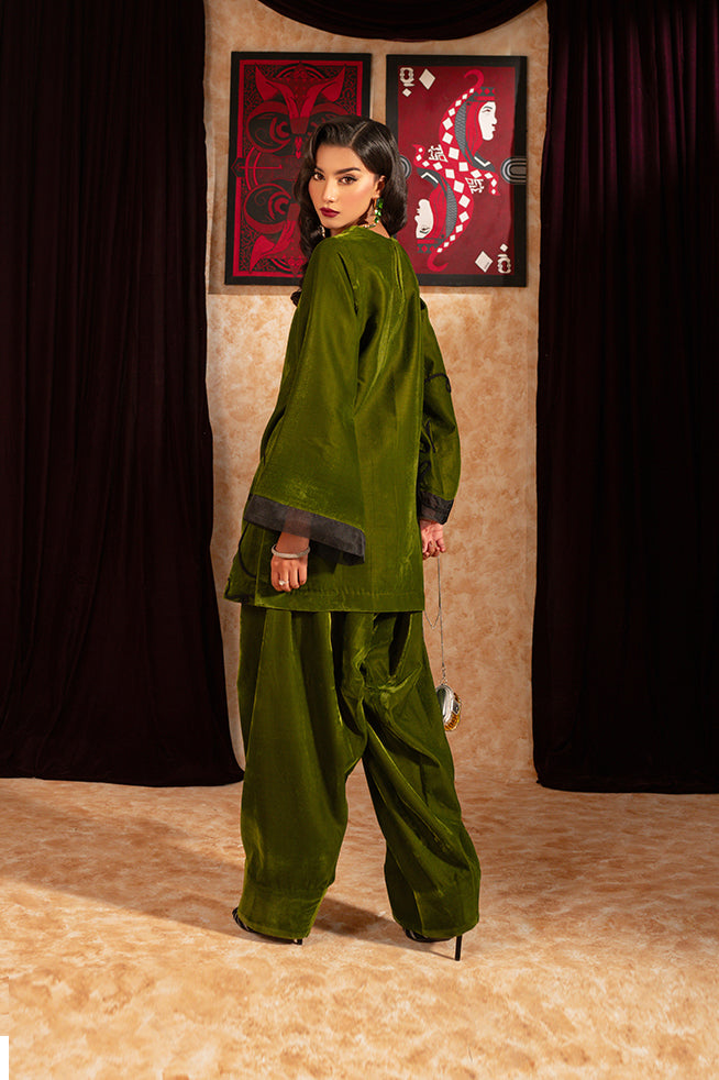 Fozia Khalid | Velvet Deck | Clover by Fozia Khalid - Designer Dress - Type: Formal - Available at Libayah - 100% Original