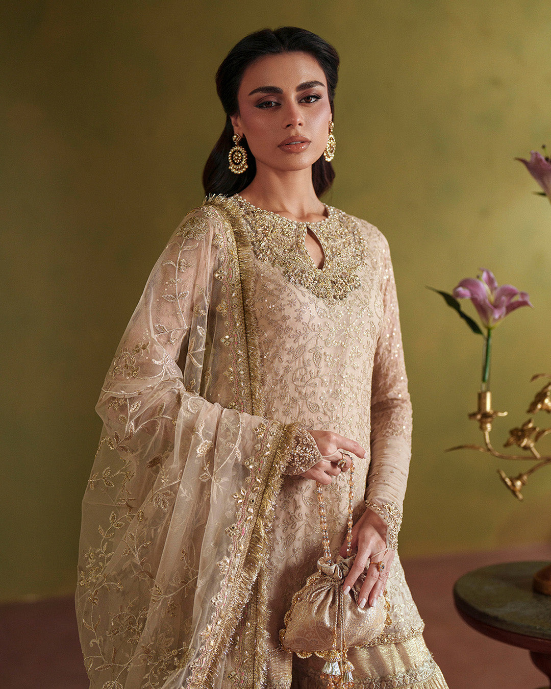 Faiza Saqlain | Lamia Wedding Formals | Asfoureh by Faiza Saqlain - Designer Dress  - Type : Ladies Clothes - Available at Libayah - 100% Original 