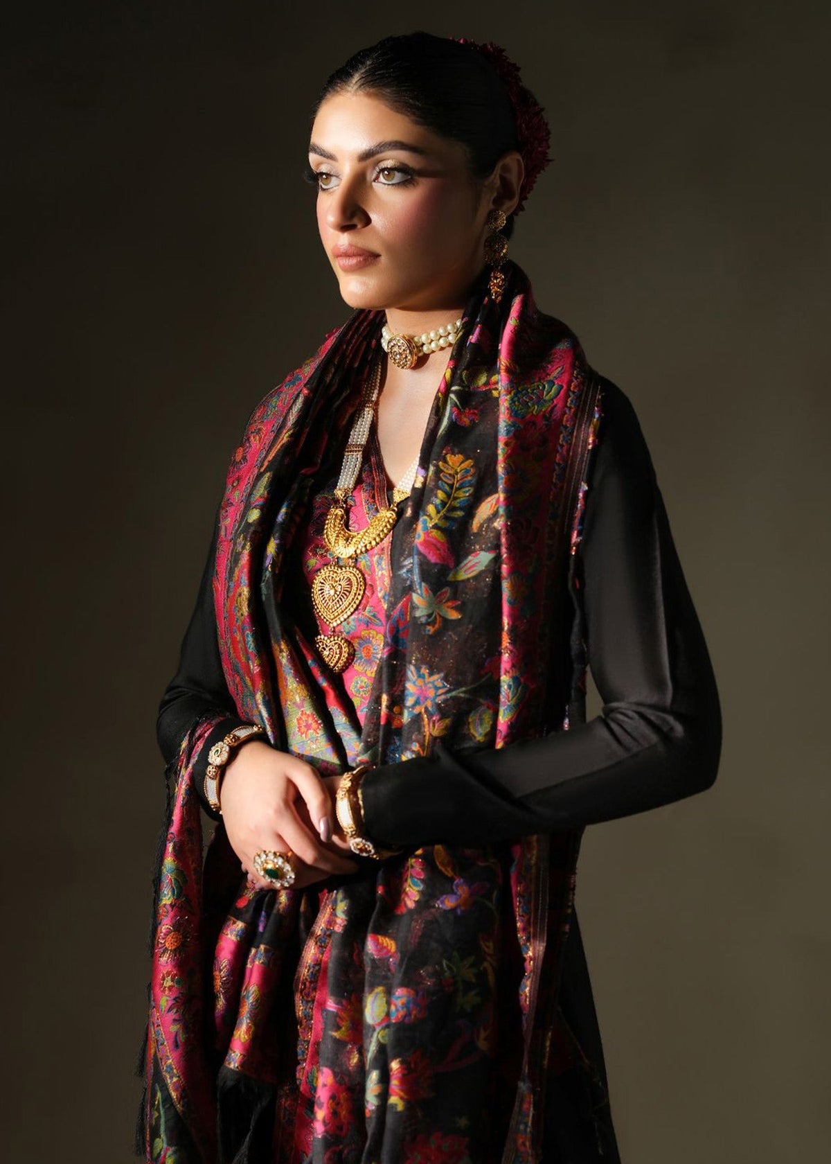 Mahum Asad | Khaani Formals | Bagh Shawl by Mahum Asad - Designer Dress - Type: Ladies Clothes - Available at Libayah - 100% Original