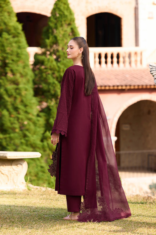Farasha | Sorine Summer 26 | Autumn Maroon by Farasha - Designer Dress  - Type : Ladies Clothes - Available at Libayah - 100% Original 