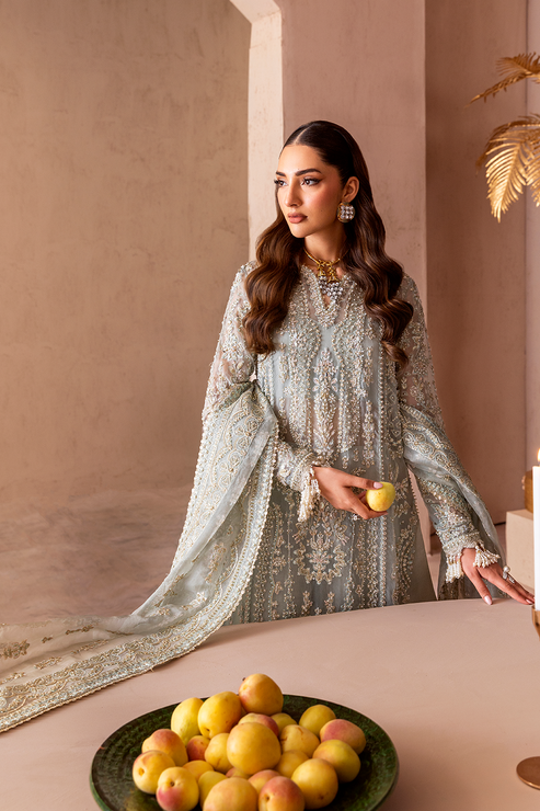 Emaan Adeel | Clay Couture | NUVRA by Emaan Adeel - Designer Dress  - Type : Ladies Clothes - Available at Libayah - 100% Original 