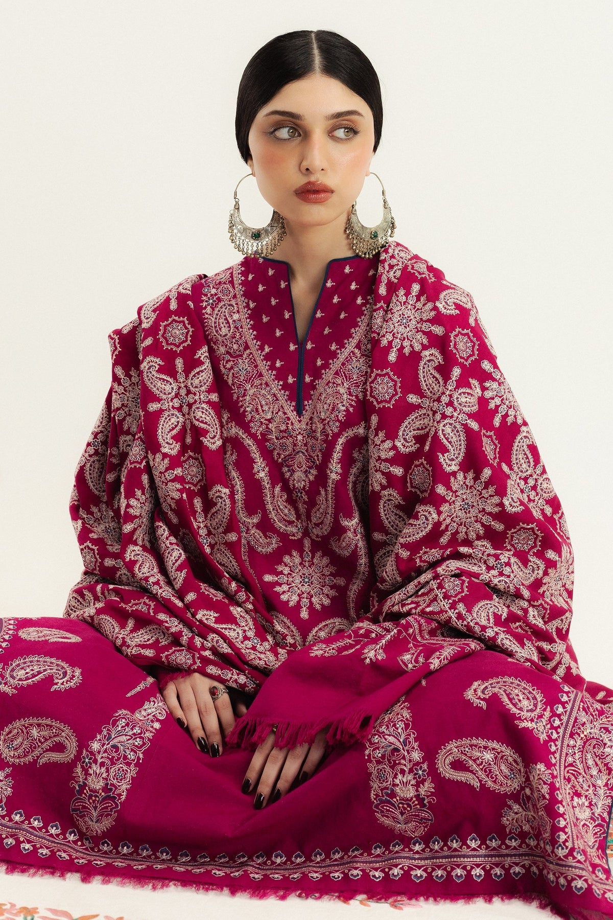 Gulmeer – authentic Pakistani dress from the Zara Shahjahan Winter 25 collection for women in the UK.