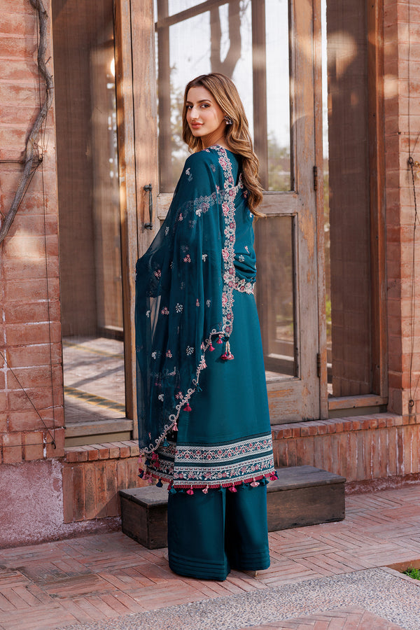 Farasha | Dastoor Embroidered Lawn SS24 | EMERALD CHARM by Farasha - Designer Dress - Type: Ladies Clothes - Available at Libayah - 100% Original