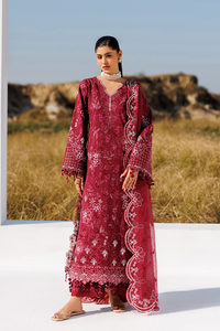 Emaan adeel | Sunlit Groove Luxury Lawn 26 | RADIANT ROSE by Emaan Adeel - Designer Dress  - Type : Ladies Clothes - Available at Libayah - 100% Original 