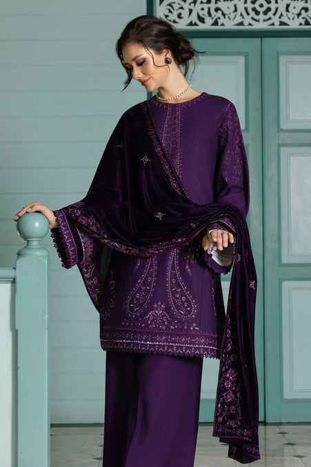 Naqshi | Nuri Khaddar Velvet Marina | Ishana by Naqshi - Designer Dress  - Type : Ladies Clothes - Available at Libayah - 100% Original 