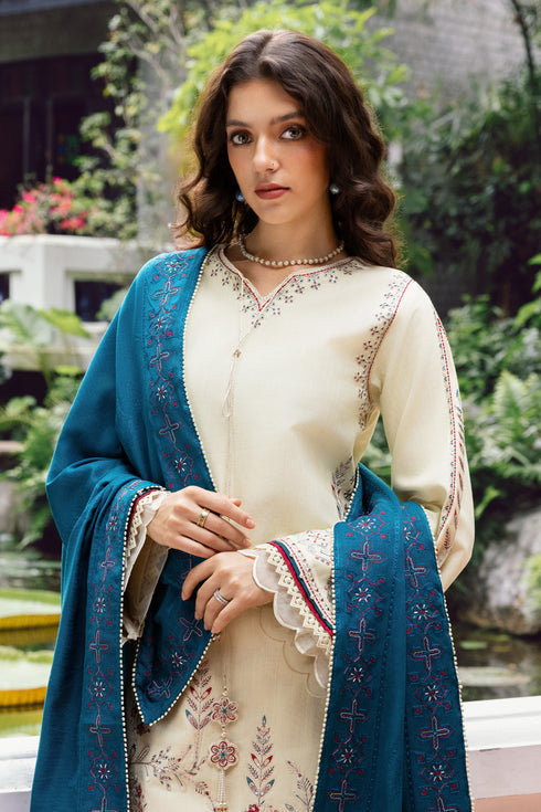 Naqshi | Nuri Khaddar Velvet Marina | Mujeeba by Naqshi - Designer Dress  - Type : Ladies Clothes - Available at Libayah - 100% Original 