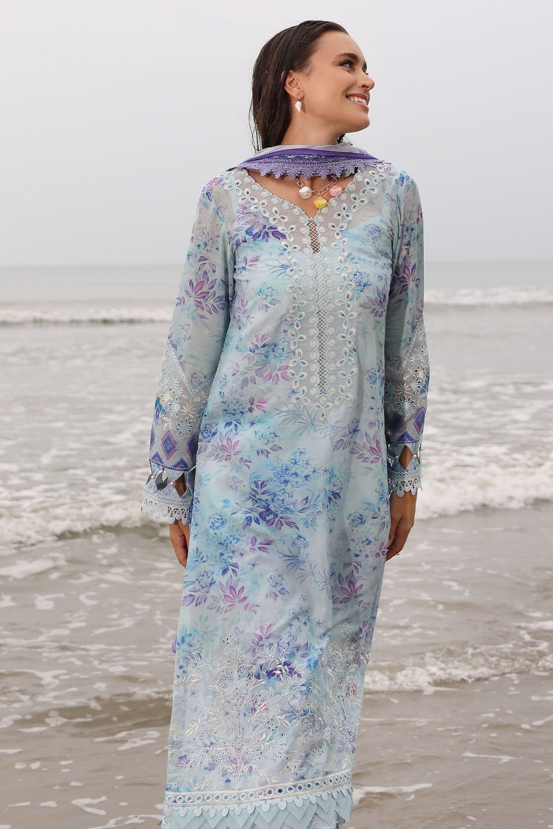 Nureh | Gardenia Embroidered Lawn 25 | NSG-176 by Nureh - Designer Dress - Type: Ladies Clothes - Available at Libayah - 100% Original
