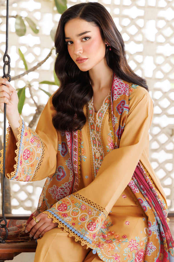 Farasha | Summer Weaves Embroidered Lawn | Golden Bloom by Farasha - Designer Dress - Type: Ladies Clothes - Available at Libayah - 100% Original