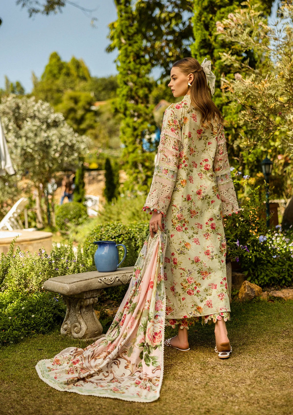 Elaf Premium | Print Chikankari 25 | ELK-04A DEAR PARADISE by Elaf Premium - Designer Dress - Type: Ladies Clothes - Available at Libayah - 100% Original