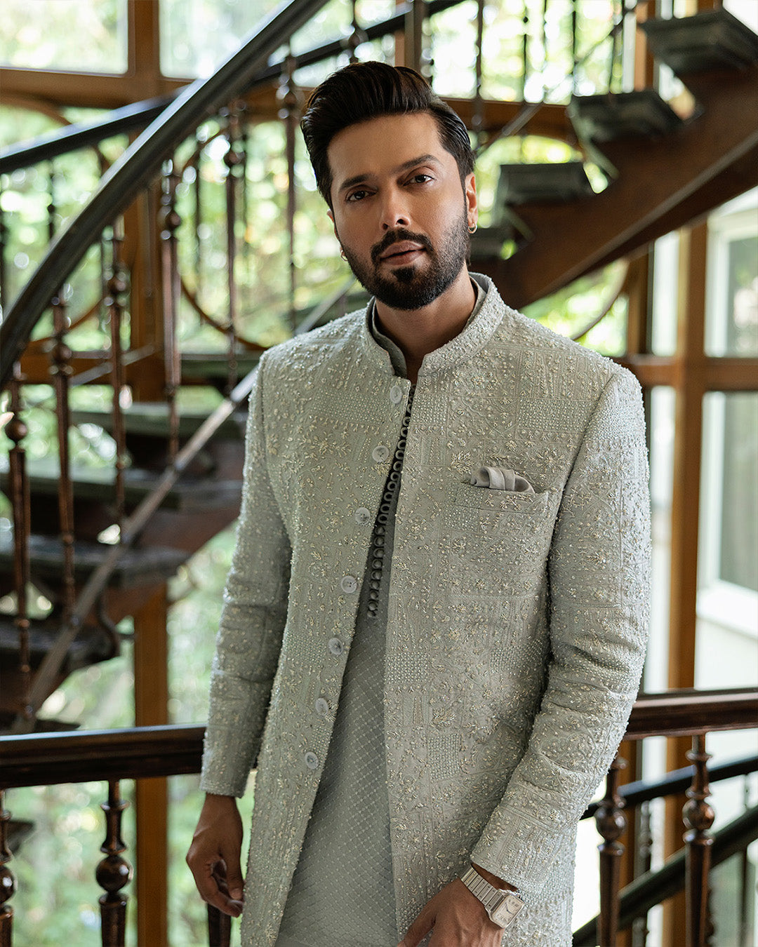 Pakistani Menswear | Faiza Saqlain | Wayez by Faiza Saqlain - Designer Dress - Type: MensWear - Available at Libayah - 100% Original