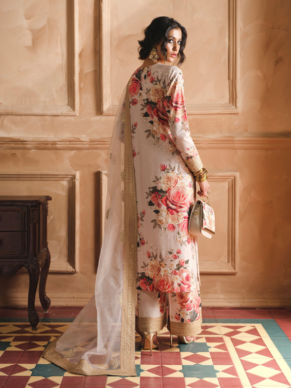 Humjoli | Luxury Collection | Beige Rose by Humjoli - Designer Dress - Type: Ladies Clothes - Available at Libayah - 100% Original