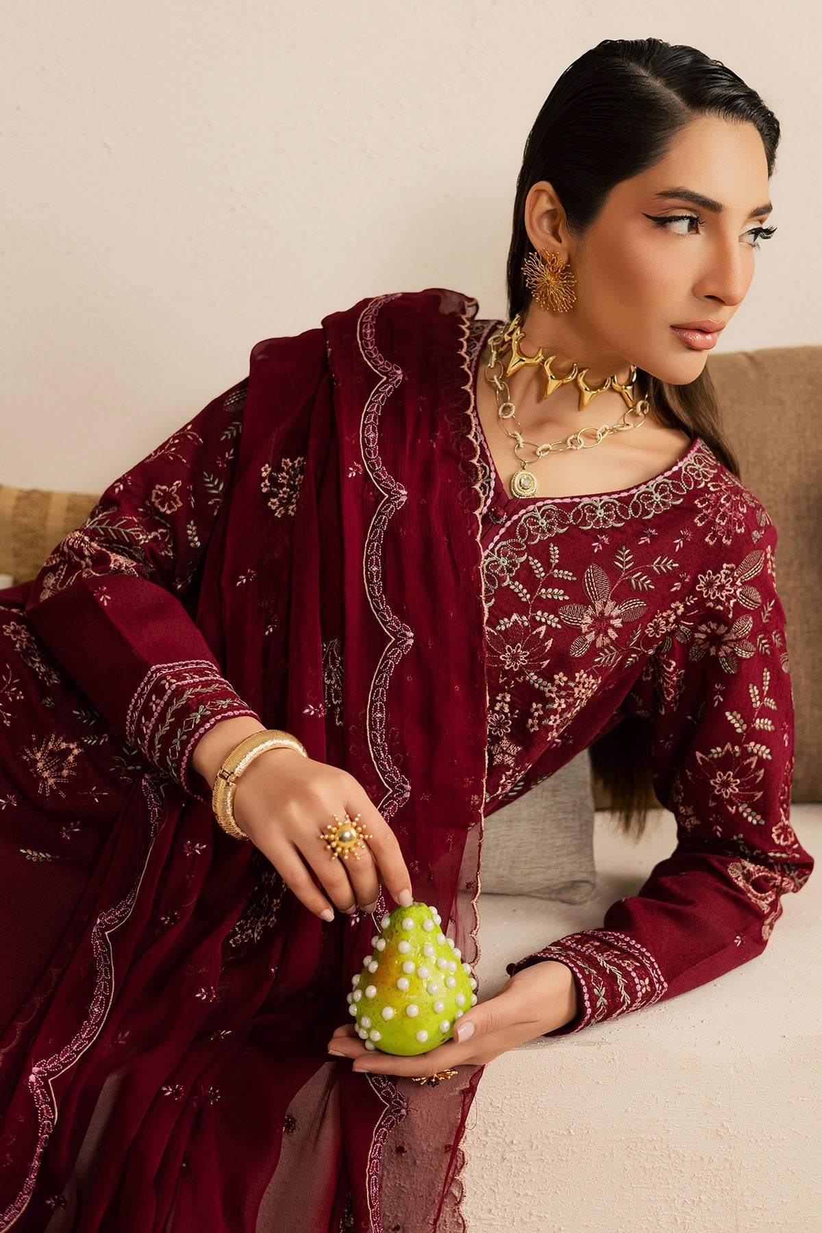 Nureh | Karandi Collection | NE-219 by Nureh - Designer Dress  - Type : Ladies Clothes - Available at Libayah - 100% Original 
