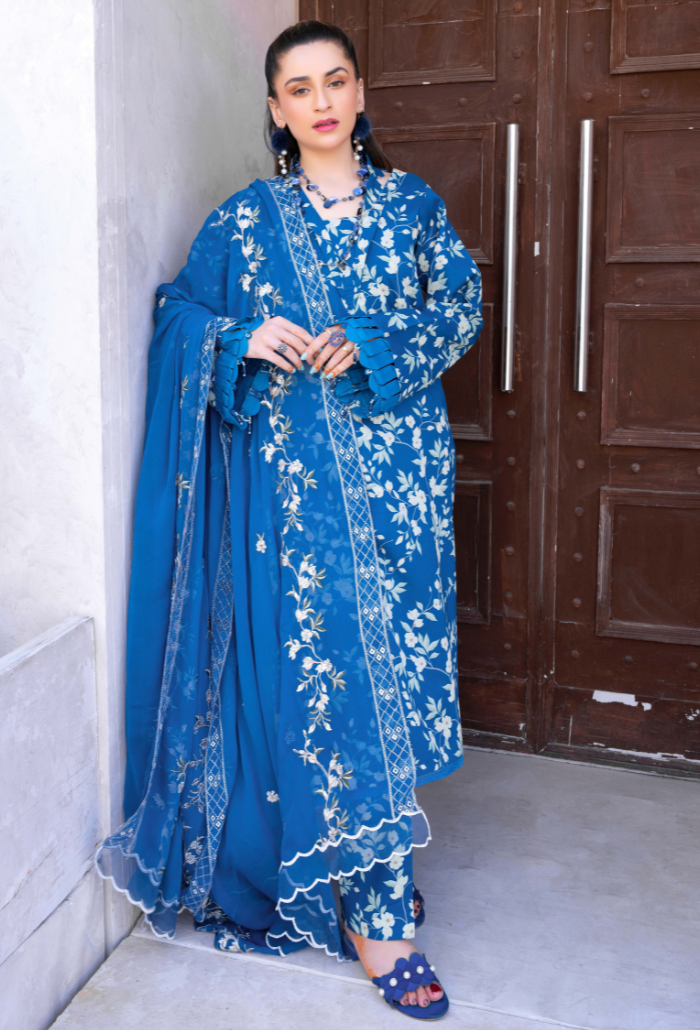 Humdum | Gardenia Lawn 24 | PLG 3 - D09 by HumDum - Designer Dress - Type: Ladies Clothes - Available at Libayah - 100% Original