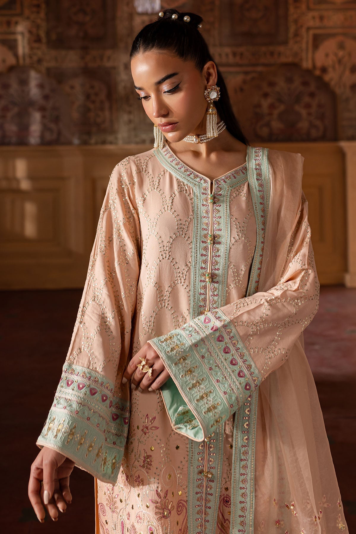 Nureh | Nur Mahal Formals | NE-141 by Nureh - Designer Dress - Type: Ladies Clothes - Available at Libayah - 100% Original