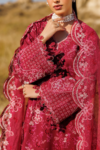 Emaan adeel | Sunlit Groove Luxury Lawn 26 | RADIANT ROSE by Emaan Adeel - Designer Dress  - Type : Ladies Clothes - Available at Libayah - 100% Original 