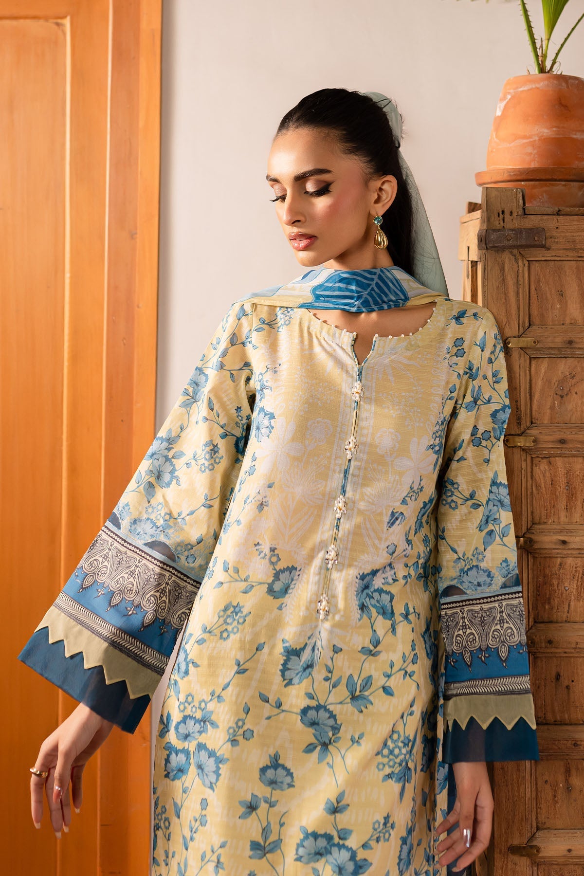 Nureh | Printed lawn 25 | SP-136 by Nureh - Designer Dress - Type: Ladies Clothes - Available at Libayah - 100% Original