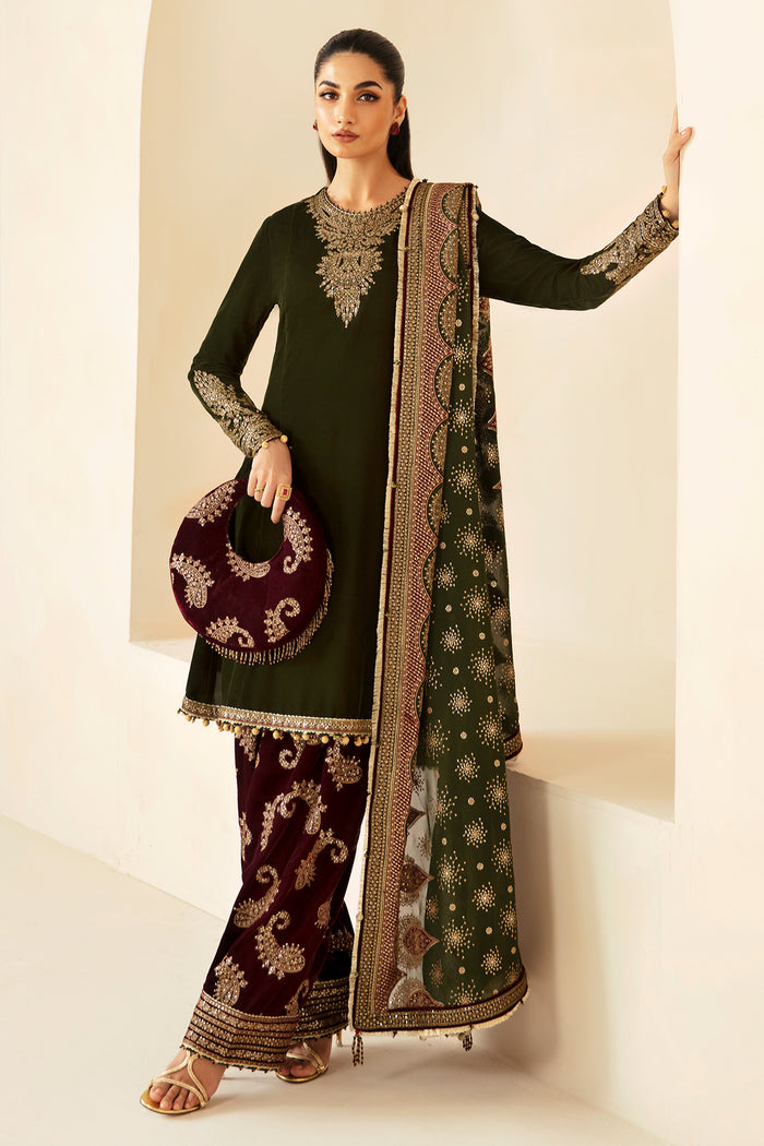 Jazmin | Velvet Edit 24 | VF-2029 by Jazmin - Designer Dress - Type: Ladies Clothes - Available at Libayah - 100% Original