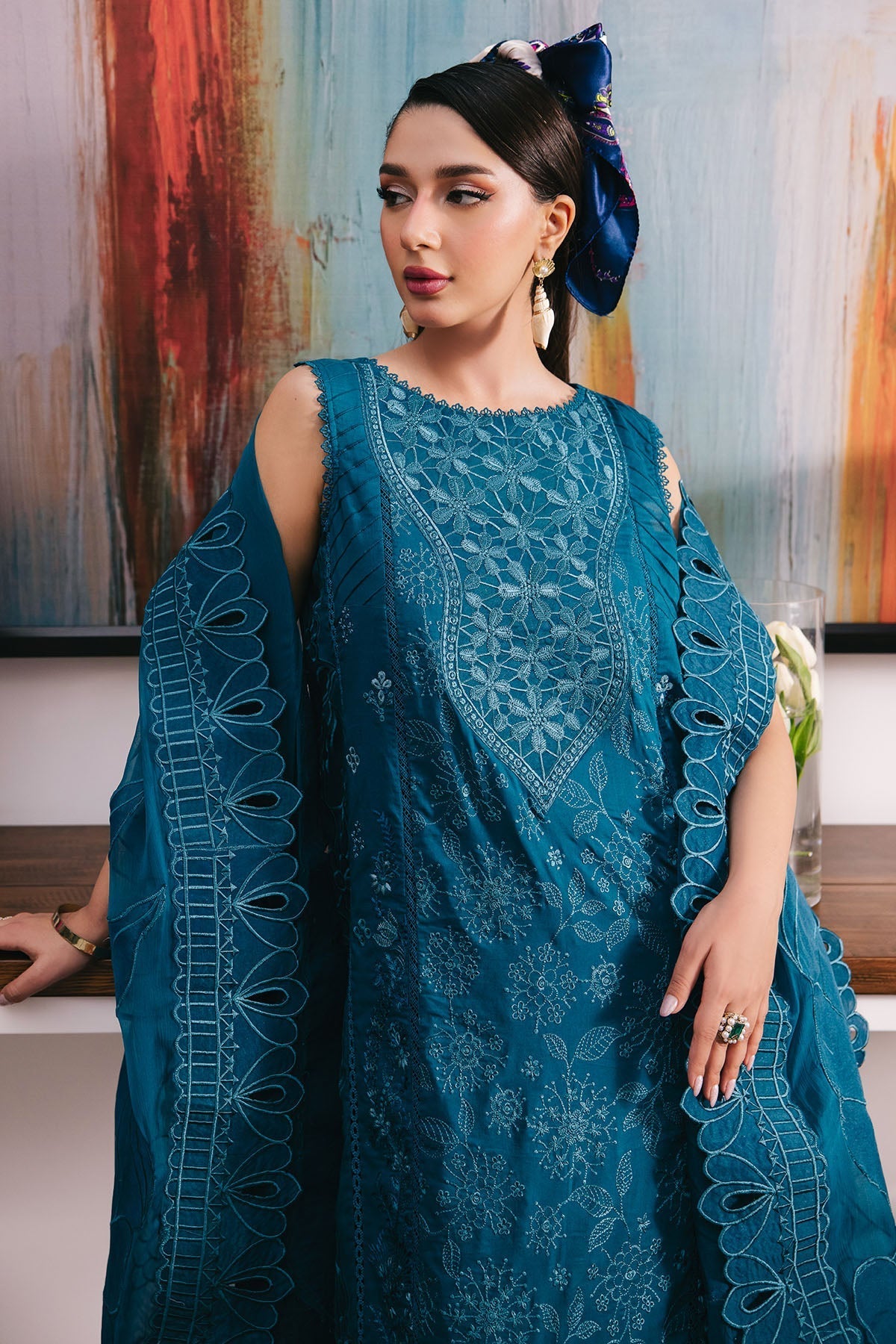 Nureh | Eid Escape Lawn | ZOEE NE-93 by Nureh - Designer Dress - Type: Ladies Clothes - Available at Libayah - 100% Original