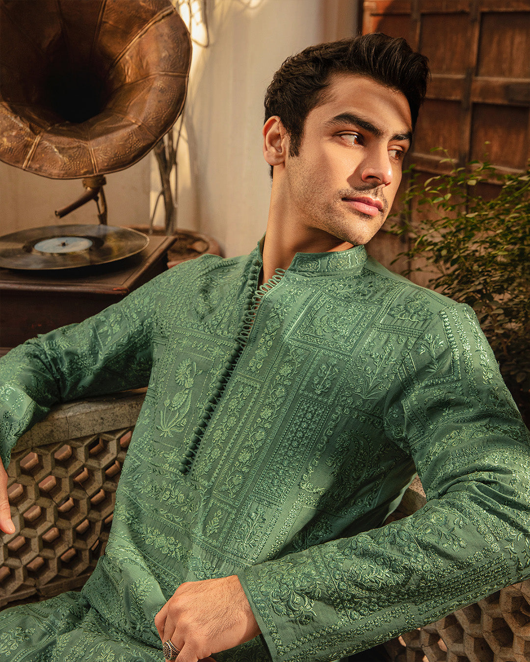 Pakisatni Menswear | Faiza Saqlain | Ardvan by Faiza Saqlain - Designer Dress - Type: MensWear - Available at Libayah - 100% Original