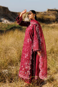 Emaan adeel | Sunlit Groove Luxury Lawn 26 | RADIANT ROSE by Emaan Adeel - Designer Dress  - Type : Ladies Clothes - Available at Libayah - 100% Original 
