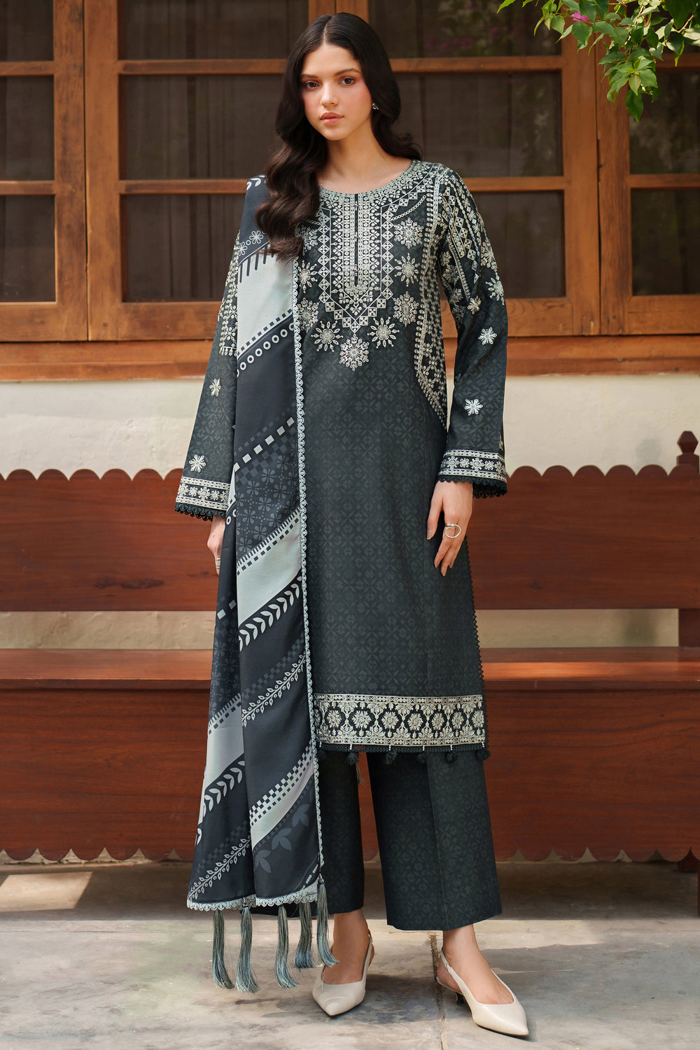 Farasha | Meline Premium Viscose 25 | Slate Gray by Farasha - Designer Dress  - Type : Ladies Clothes - Available at Libayah - 100% Original 