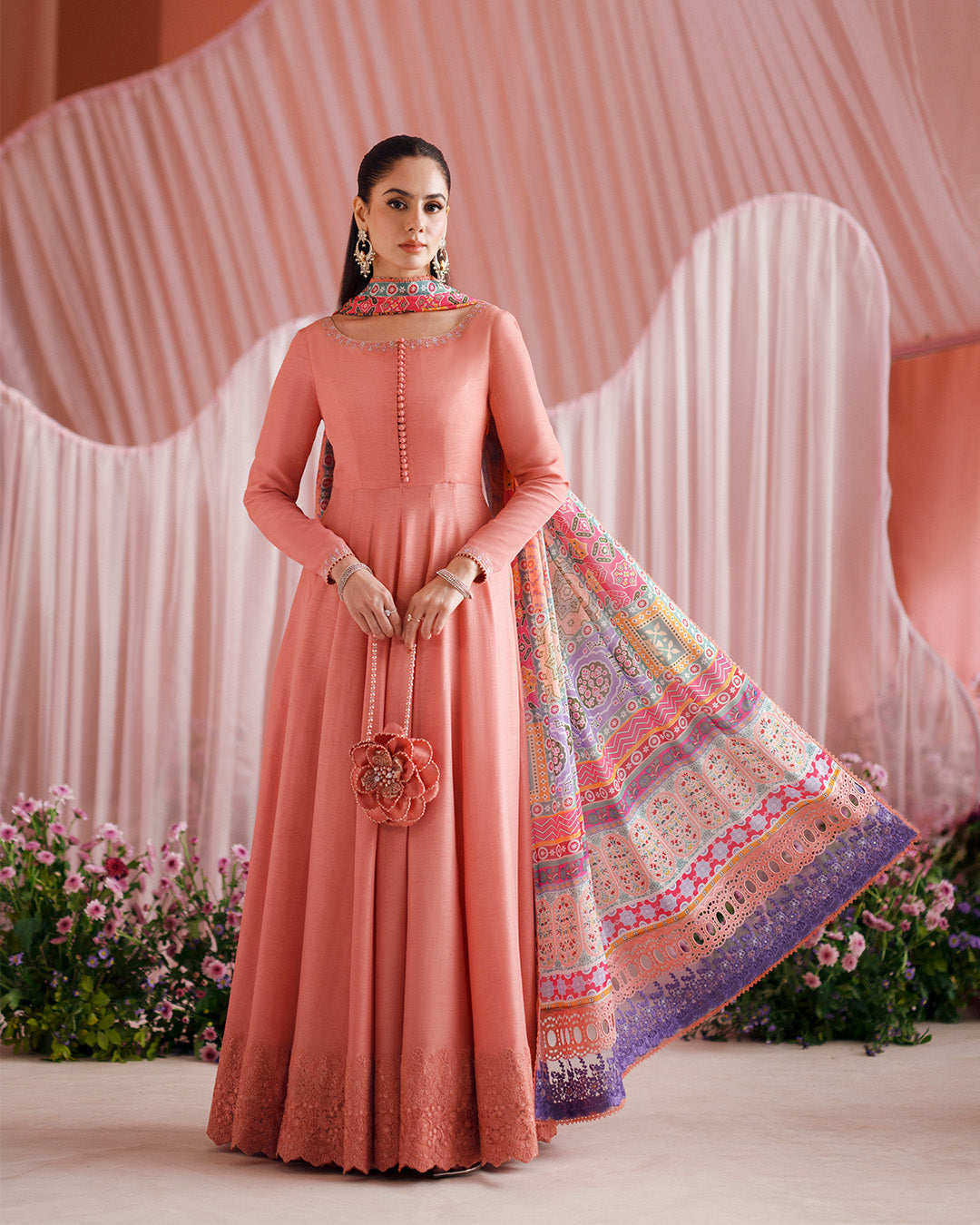 Faiza Saqlain | Roim Silk Edit | Muzn by Faiza Saqlain - Designer Dress  - Type : Luxury Dress - Available at Libayah - 100% Original 