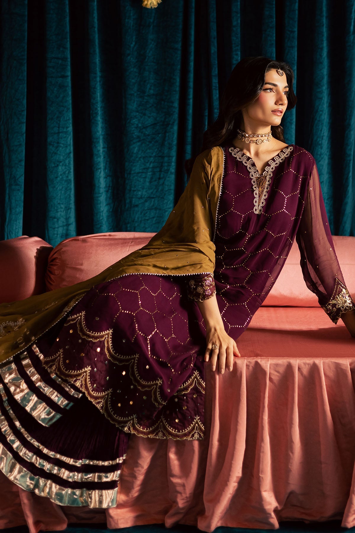 Nureh | Mukeshkari Formals | MK-21 - Designer Dress - Type : Ladies Clothes - Available at Libayah - 100% Original