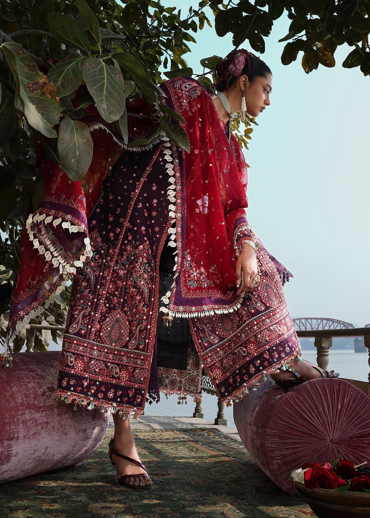 Hussain Rehar | Kalabagh Luxury Lawn 26 | Nihdi by Hussain Rehar - Designer Dress  - Type : Ladies Clothes - Available at Libayah - 100% Original 