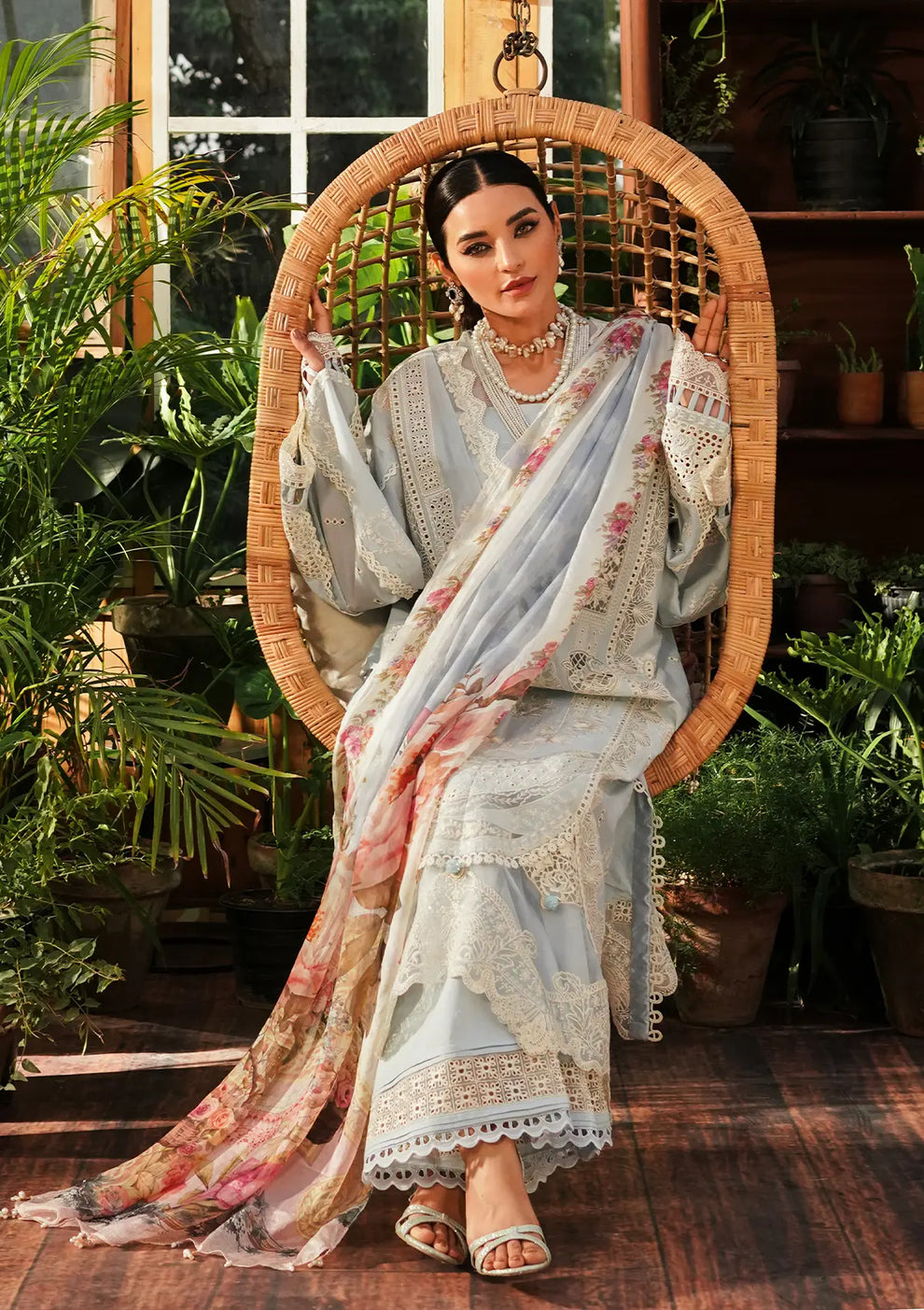 Kahf Premium | Luxury Lawn 24 | KLE-03B Heaven by Kahf Premium - Designer Dress - Type: Ladies Clothes - Available at Libayah - 100% Original
