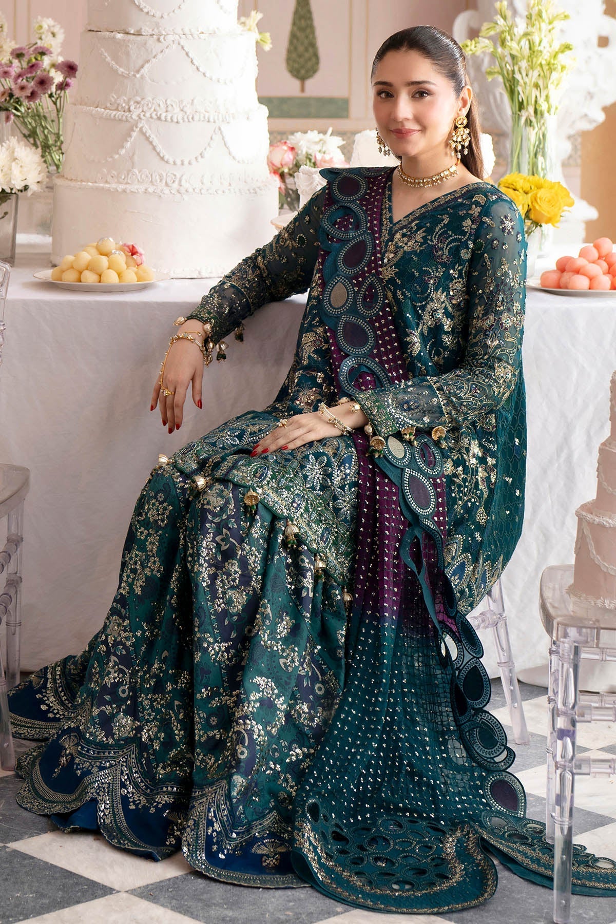 Nureh | Jhoomro Formals |NL-94 Amania by Nureh - Designer Dress  - Type : Ladies Clothes - Available at Libayah - 100% Original 
