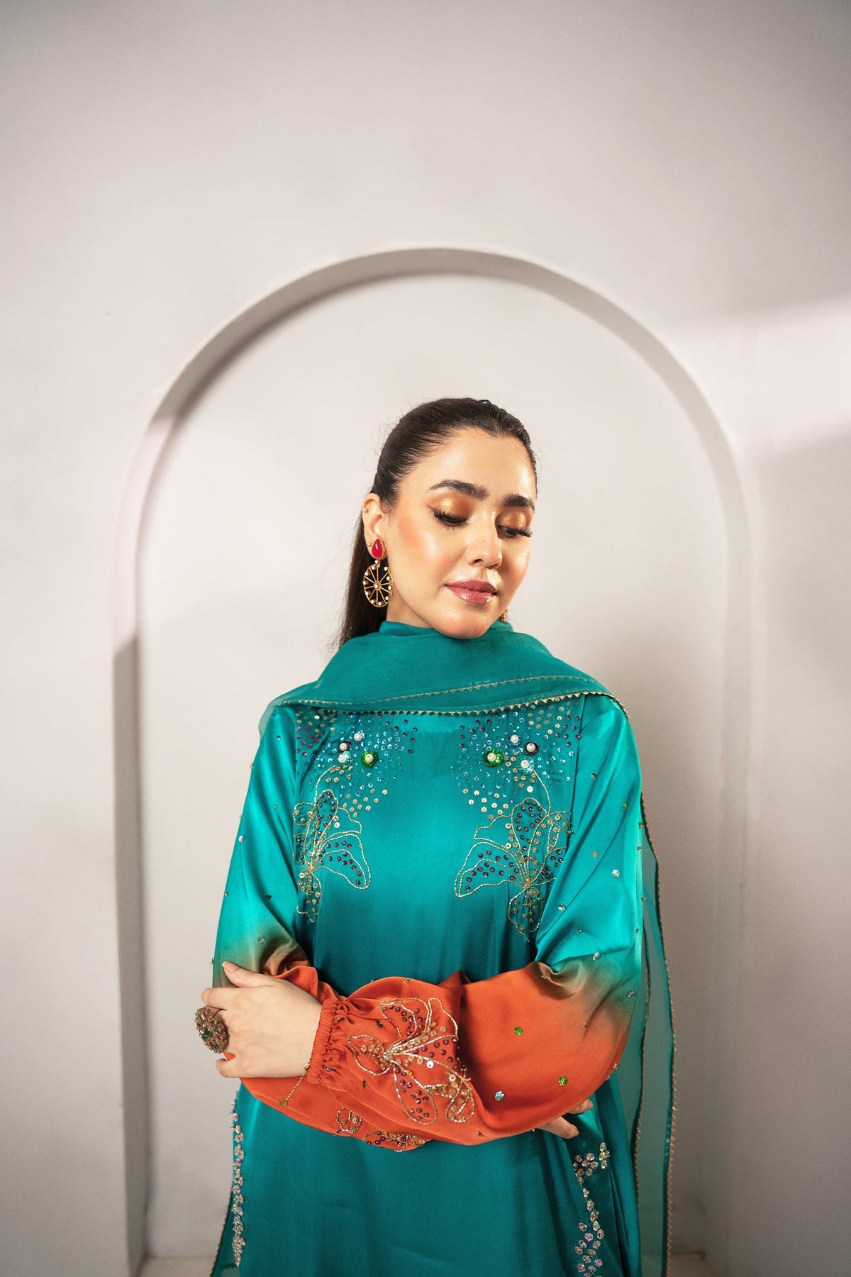 Fozia Khalid | Dilkash Festive Wear 25 | Nawal by Fozia Khalid - Designer Dress - Type : Ladies Clothes - Available at Libayah - 100% Original 
