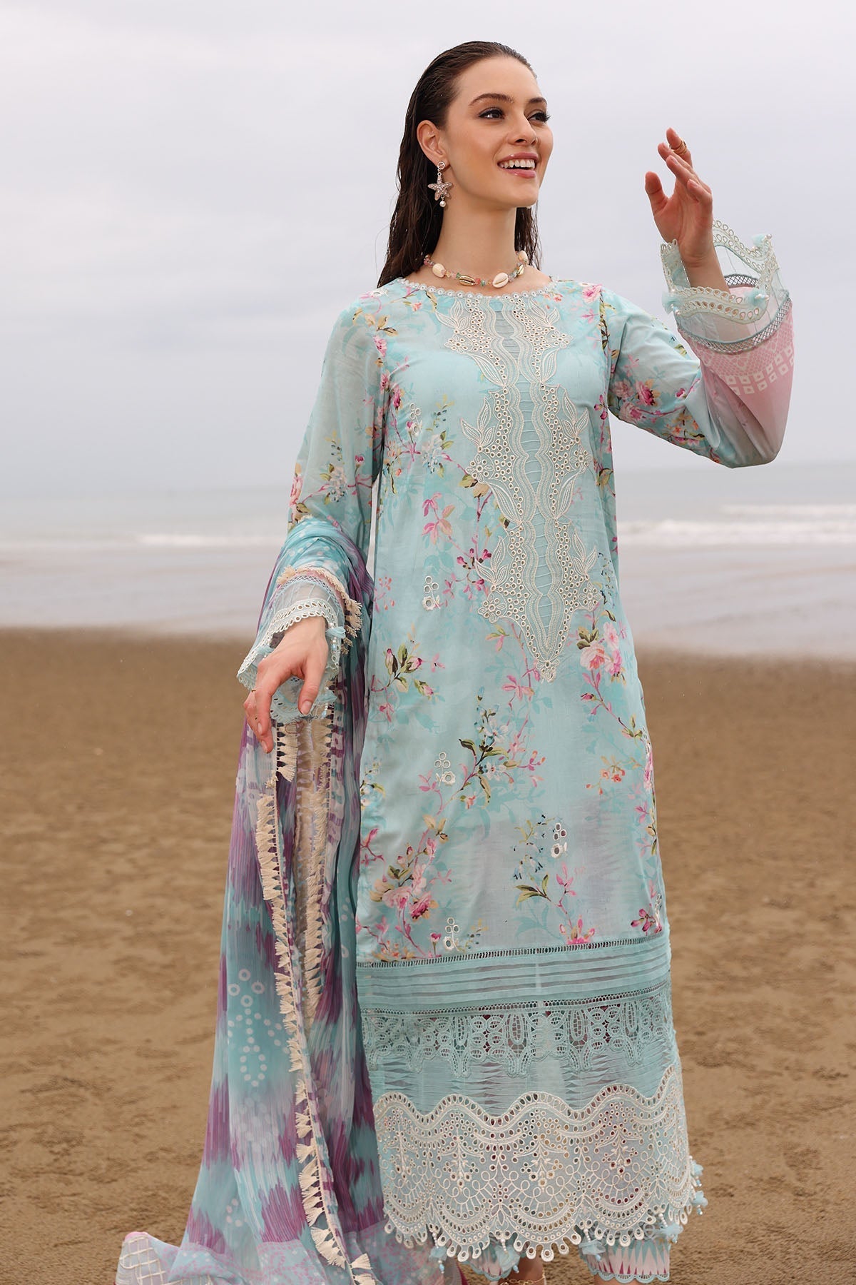 Nureh | Gardenia Embroidered Lawn 25 | NSG-173 by Nureh - Designer Dress - Type: Ladies Clothes - Available at Libayah - 100% Original