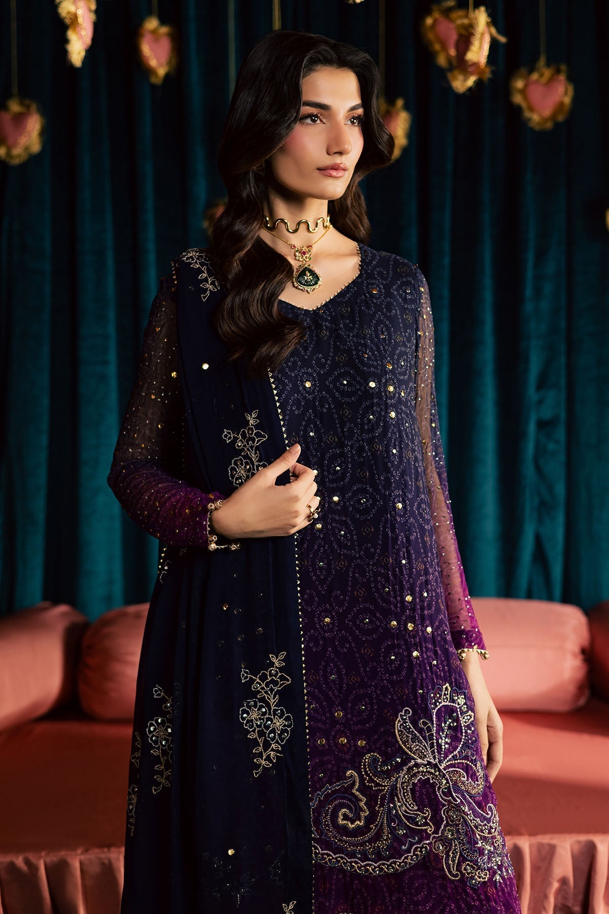 Nureh | Mukeshkari Formals | MK-23 - Designer Dress - Type : Ladies Clothes - Available at Libayah - 100% Original
