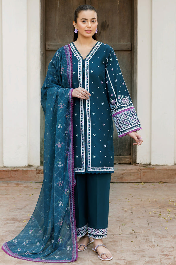 Farasha | Summer Weaves Embroidered Lawn | Blue Allure by Farasha - Designer Dress - Type: Ladies Clothes - Available at Libayah - 100% Original