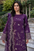 Farasha | Summer Weaves Embroidered Lawn | Raven Plum by Farasha - Designer Dress - Type: Ladies Clothes - Available at Libayah - 100% Original