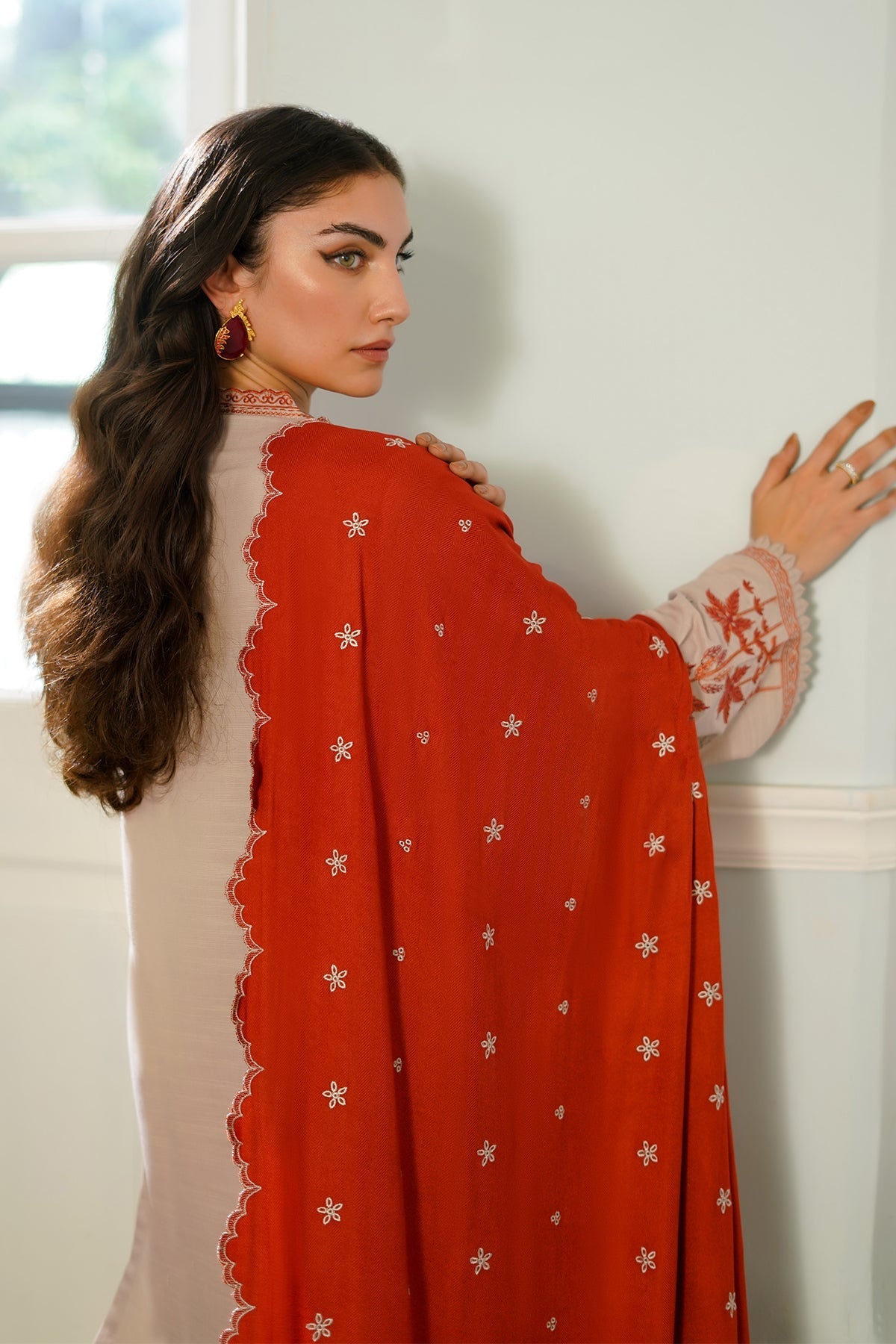 Sahar | Autumn Winter 2024 | Copper Cascade by Sahar - Designer Dress - Type: Ladies Clothes - Available at Libayah - 100% Original