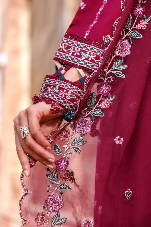 Farasha | Kaavish Lawn 24 | GARNET GLAM by Farasha - Designer Dress - Type: Ladies Clothes - Available at Libayah - 100% Original