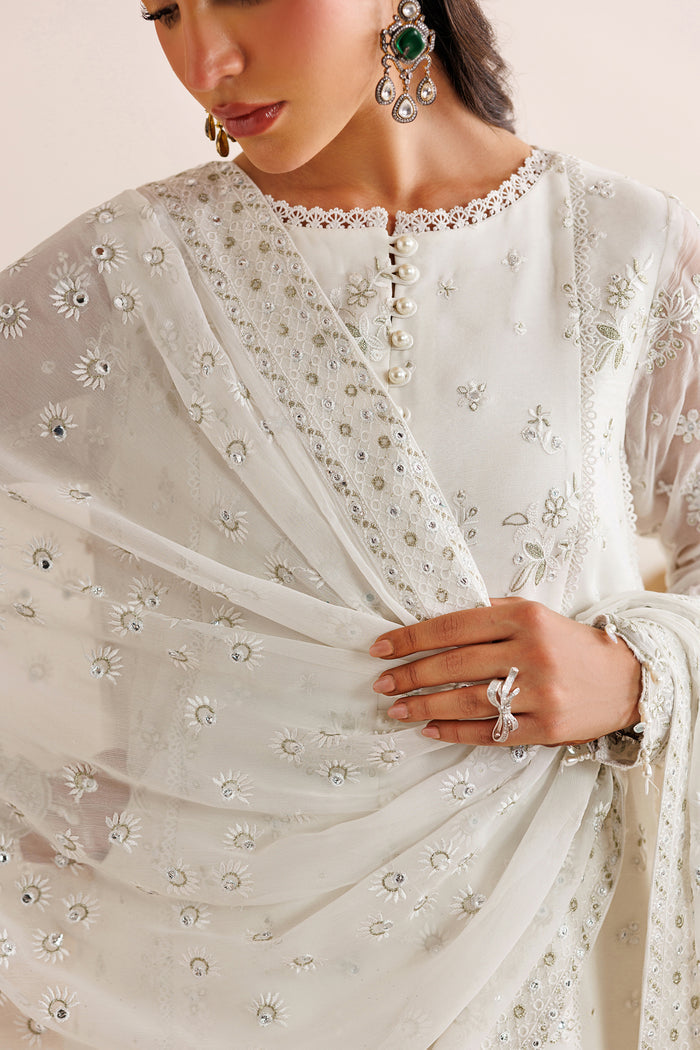 Farasha | Chiffon Threads 26 | Alpine White by Farasha - Designer Dress  - Type : Ladies Clothes - Available at Libayah - 100% Original 
