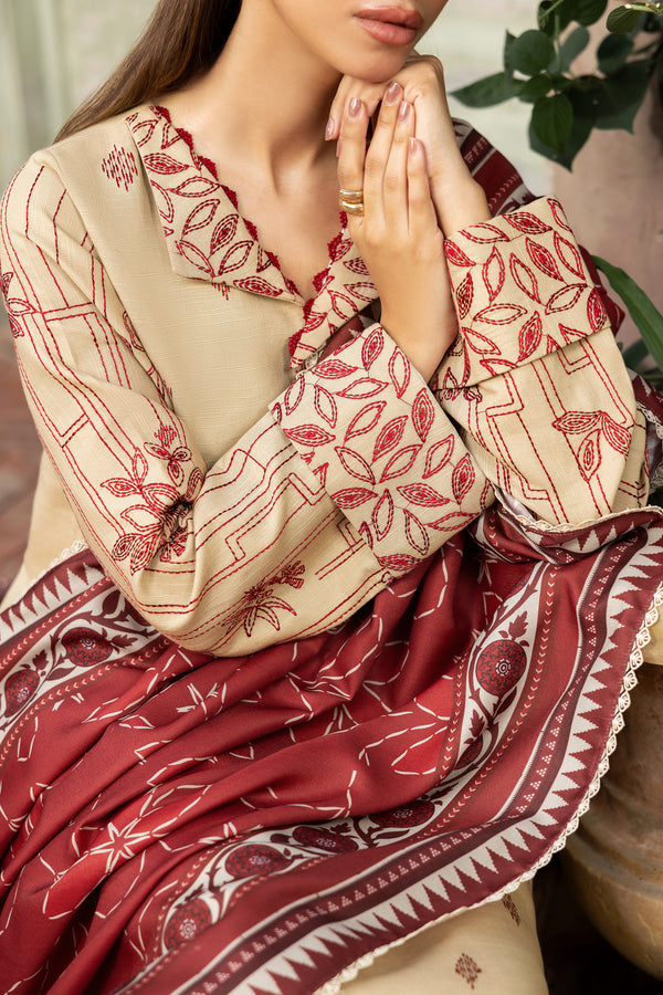 Farasha | Eminence Khaddar 25 | Sunrose by Farasha - Designer Dress - Type : Ladies Clothes - Available at Libayah - 100% Original 