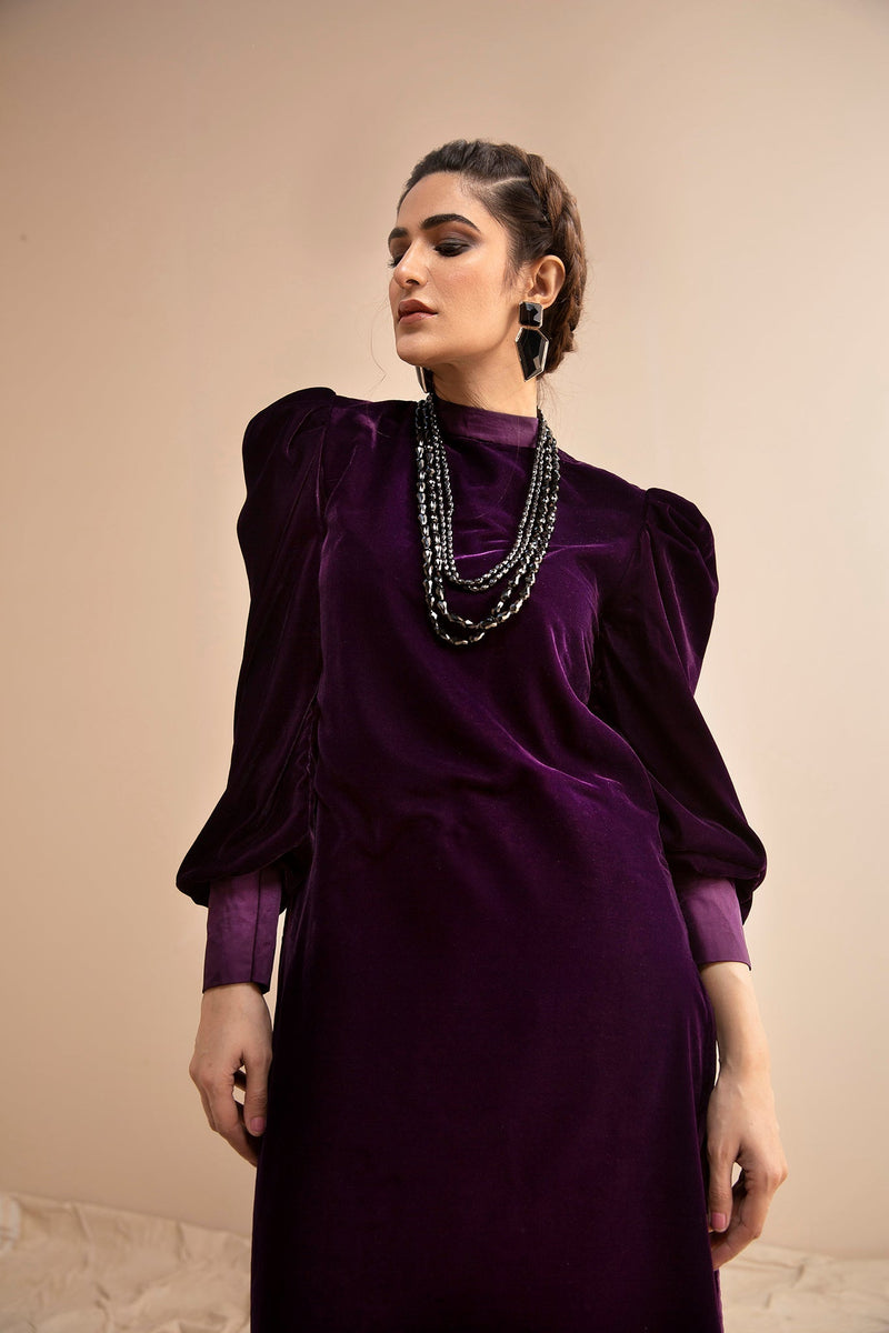 Hana | Mavi Velvets | VLT009 by Hana - Designer Dress - Type: Ladies Clothes - Available at Libayah - 100% Original