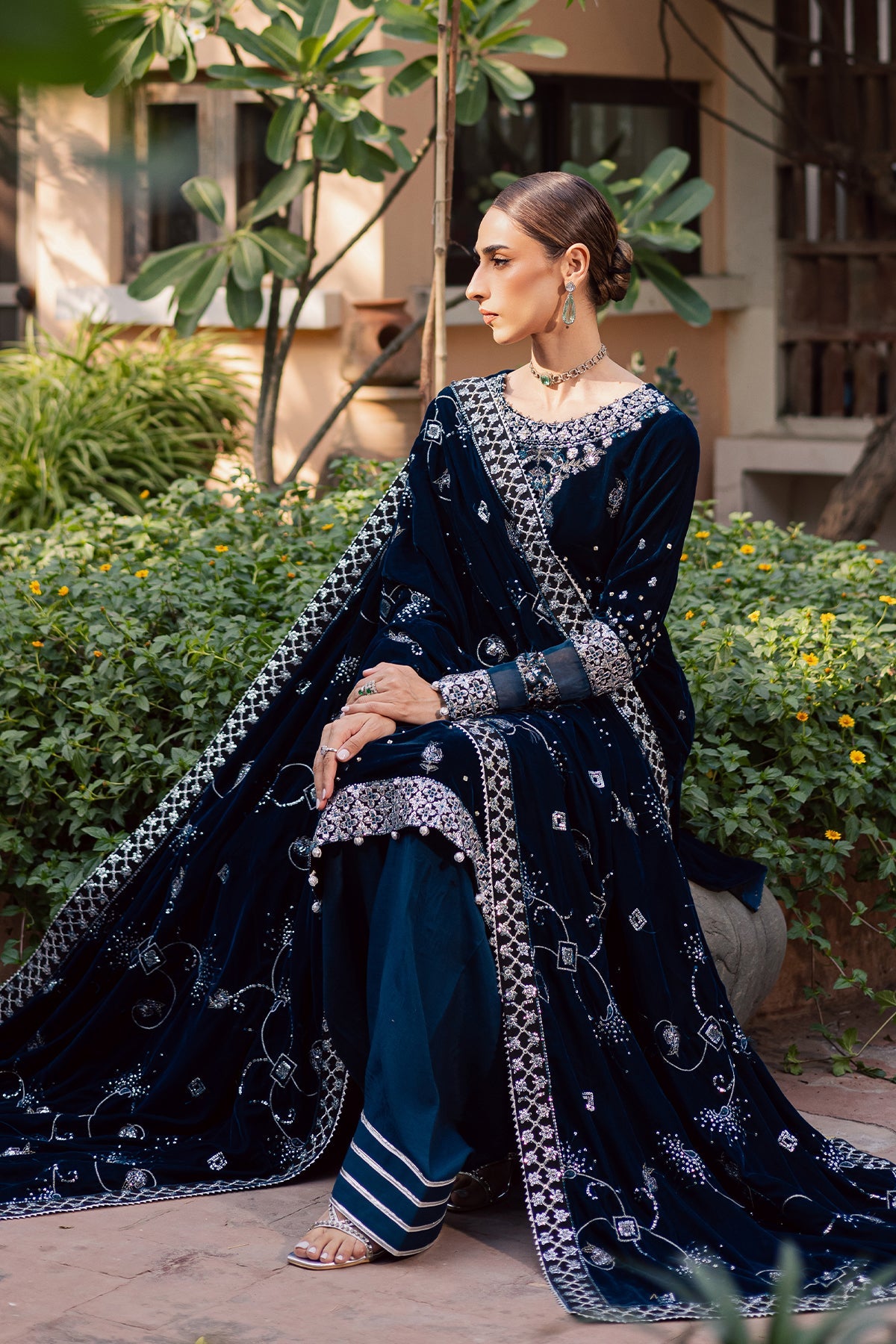 Nureh | Maya Velvet | NW-114 by Nureh - Designer Dress  - Type : Ladies Clothes - Available at Libayah - 100% Original 
