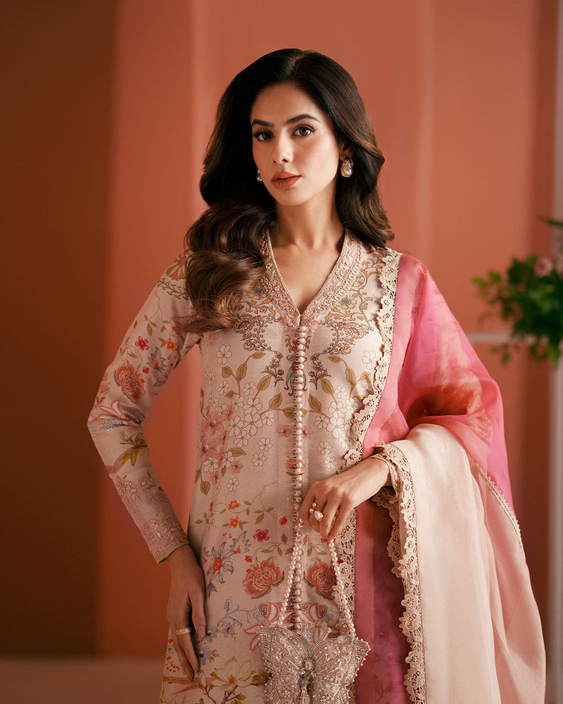 Faiza Saqlain | Roim Silk Edit | Nermin by Faiza Saqlain - Designer Dress  - Type : Luxury Dress - Available at Libayah - 100% Original 