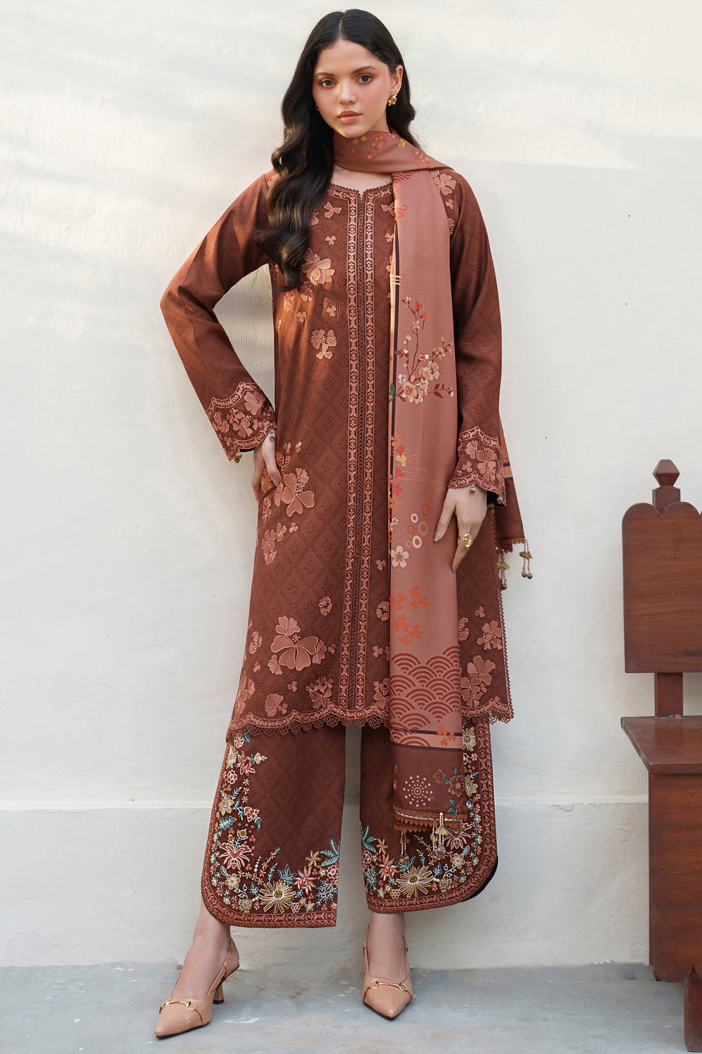 Farasha | Meline Premium Viscose 25 | Brown Clay by Farasha - Designer Dress  - Type : Ladies Clothes - Available at Libayah - 100% Original 