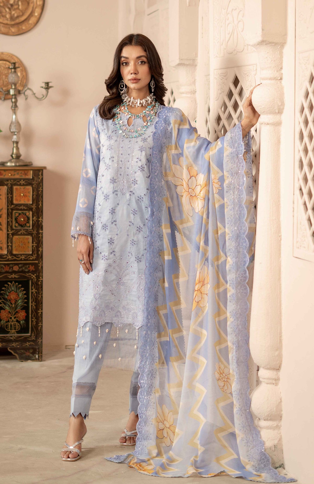 Al Zohaib | Sunshine Bloom Premium Lawn 25 |SBP-25-03 by Al Zohaib - Designer Dress - Type: Ladies Clothes - Available at Libayah - 100% Original