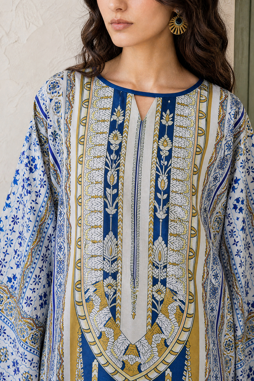 Saad Shaikh | Ease Fall Edit 26 | D-03 Kaftan by Saad Shaikh - Designer Dress  - Type : Ladies Clothes - Available at Libayah - 100% Original 