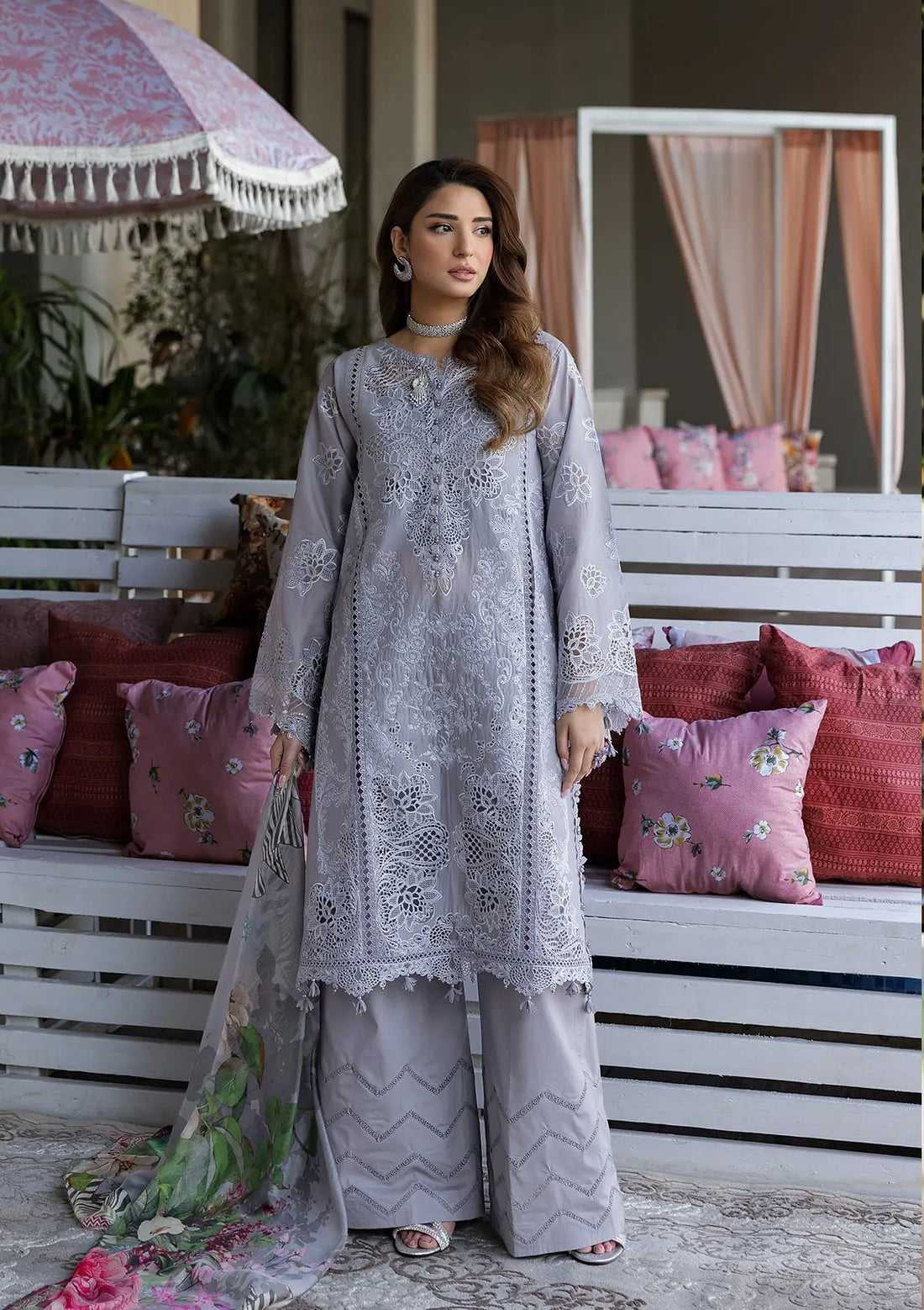 Kahf Premium | Luxury Lawn 25 | KLR-04 Lilia by Kahf Premium - Designer Dress - Type: Ladies Clothes - Available at Libayah - 100% Original