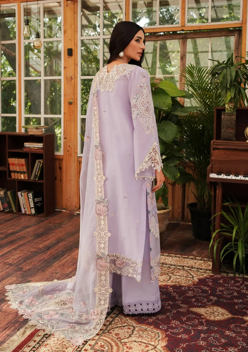 Kahf Premium | Luxury Lawn 24 | KLE-01B Lilac by Kahf Premium - Designer Dress - Type: Ladies Clothes - Available at Libayah - 100% Original