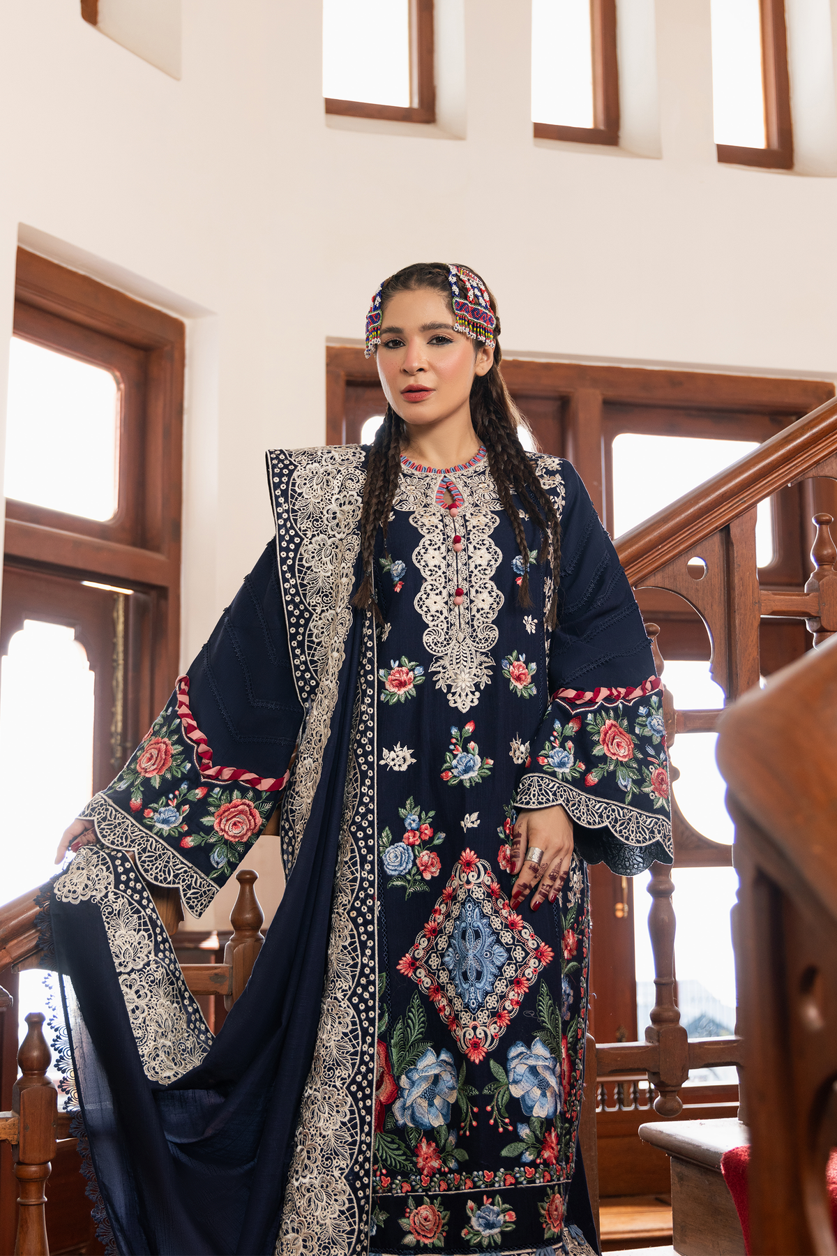 Maryam Hussain | Winter Shawl 2024 |  Muse by Maryam Hussain - Designer Dress - Type: Ladies Clothes - Available at Libayah - 100% Original