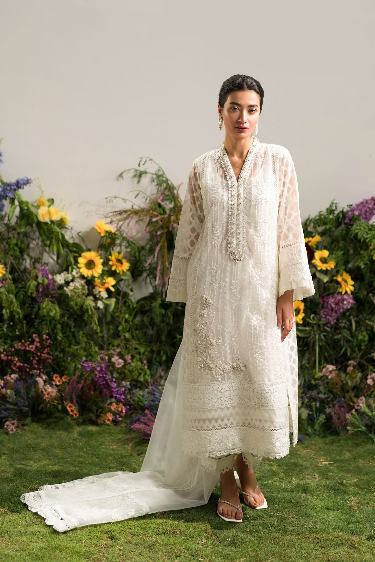 Ammara Khan | Lily Luxury Formals 24 | CLASSIC PEARL (D-01) by Ammara Khan - Designer Dress - Type: Ladies Clothes - Available at Libayah - 100% Original